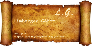 Limberger Gábor névjegykártya